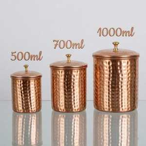 Premium Copper <b>Kitchen</b> <b>Jar</b> Copper Canister Food <b>Storage</b> Container Handmade <b>Storage</b> Vessel Tea Coffee Sugar <b>Jar</b> Container - Product Image 1
