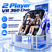 Machine de jeu de réalité virtuelle d'intérieur pour parc d'attractions |   Dual VR 360 °   Simulateur de chaise rotative |   Simulateur de jeu d'arcade