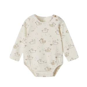 Private <b>Label</b> Organic Cotton Unisex Baby Onesie Eco Friendly Soft Breathable Two <b>Way</b> Zipper Lace-<b>Up</b> Closure OEM Wholesale - Product Image 5