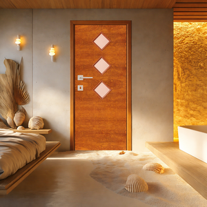 Puerta de PVC de Diseño, Impermeable, Resistente a las Termitas, con Aspecto Moderno para Hogares, Oficinas y Hoteles, Fácil Instalación, Larga Duración, Premium - Product Image 1