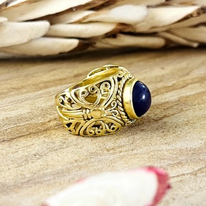 Hot Design Boho Butterfly Tribal Brass Amethyst <b>Ring</b> Women 18K Gold/Silver Plated Vintage <b>Statement</b> <b>Ring</b> Daily Wear - Product Image 1