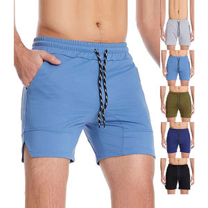 Pantalones Cortos Deportivos para Hombre, Estilo Urbano, Transpirables, Impermeables, Ecológicos, de Secado Rápido, con Estampado por Transferencia Térmica, de Lana, Sólidos - Product Image 1