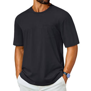 T-shirts pour hommes en coton 100% respirant, couleur unie, impression de logo, style streetwear décontracté, personnalisable - Product Image 1