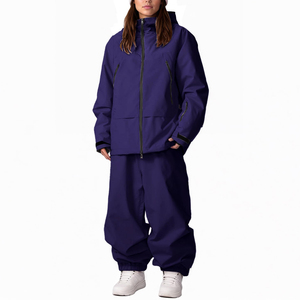 Ensemble de ski et snowboard pour femme sur mesure, imperméable, avec capuche, veste et pantalon, pour l'extérieur, vêtements d'hiver avec fermeture éclair - Product Image 5