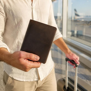 Custom Genuine Leather <b>Passport</b> <b>Holder</b> Travel <b>Wallet</b> RFID Blocking Document Organizer Personalized Logo Multiple Cards for sale - Product Image 5