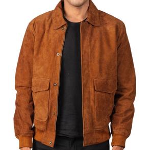 OEM venta al por mayor de alta calidad de cuero de ante de cuero de vaca real chaqueta de ropa de calle para los hombres PROVEEDOR DE FÁBRICA DE Pakistán de cuero - Product Image 1