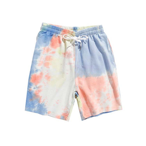 Los Mejores Pantalones Cortos Tie Dye para Hombre, Estampado Colorido Vintage, Casuales, para Playa o Gimnasio, con Bolsillos, Cordón Ajustable, Transpirables, en Oferta - Product Image 1