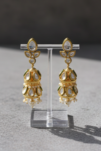 Boucles d'oreilles traditionnelles pour mariage avec des détails artisanaux complexes pour un look élégant, destinées aux acheteurs en gros mondiaux. - Product Image 2