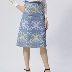 ODM Jupe moderne en coton biologique a Line Denim bleu clair - Product Image 4