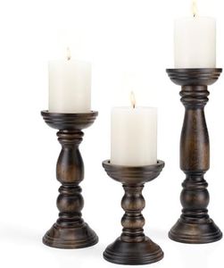Portavelas de madera de estilo moderno, hecho a mano, minimalista, decorativo, para un hogar tranquilo, decoración de interiores. - Product Image 1