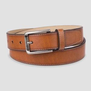 Ceintures de luxe pour hommes en vente, en cuir véritable, couleur marron, style formel, avec boucle dorée de forme rectangulaire - Product Image 3
