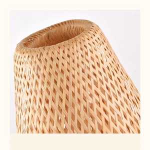 Lampe de table en bambou tissé à la main, lampe de chevet Zen Wabi Sabi, lanterne en rotin japonaise, décoration de chambre en bambou naturel, fournisseur - Product Image 5