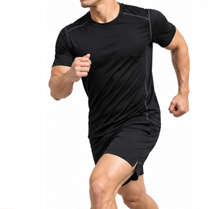 T-shirt de sport flexible pour homme en polyester et élasthanne, séchage rapide, fabrication OEM, vêtements de sport pour entraînements quotidiens et musculation. - Product Image 6