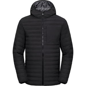 Veste matelassée à capuche 100% nylon avec col montant, design patchwork, imperméable, unisexe, manteau d'hiver - Product Image 1