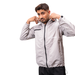 Chaqueta Impermeable con Capucha para Hombre, de Nailon Ecológico, Secado Rápido, Transpirable, Ligera, con Cierre y Logotipo Personalizado - Product Image 3