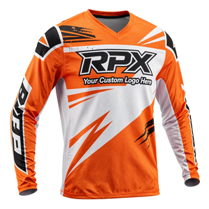 Maillot de motocross sur mesure, coupe athlétique, manches longues, respirant, polyester, pour la course sur route et hors route, hiver. - Product Image 3