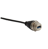 Wasserdichter USB Typ-C Einbau-Steckverbinder M12 Größe Buchse-zu-Buchse