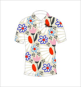 เสื้อโปโลพิมพ์ลายดอกไม้แบบกำหนดเอง แขนสั้น สวมใส่สบาย เหมาะสำหรับกอล์ฟ เทนนิส ชุดทีมฤดูร้อน - Product Image 5
