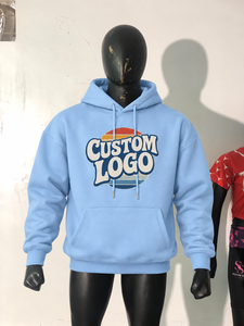 Sudadera con Capucha Azul Sólido para Hombre, con Cordón Ajustable, Bolsillo Canguro, Informal, de Forro Polar Transpirable, Resistente al Viento, de Algodón Ecológico - Product Image 6