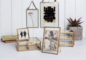 Gold Metal & Glass Photo <b>Frame</b> with Glass Hanging <b>Wall</b> Decor <b>for</b> Home Decoration Customized Glass <b>Picture</b> <b>Frame</b> - Product Image 2