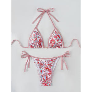 Ensemble de maillots de bain bikini sexy taille standard pour la plage, prix de gros, ensembles de bikinis pour femmes, soutien-gorge et culotte - Product Image 3