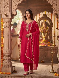 Launching New Designer Party Wear Look Designer Embroidered Worked <b>Top</b> Plazzo With Dupatta - Product Image 2