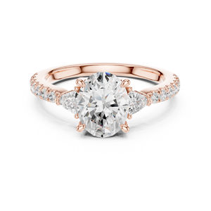 Anillo de Compromiso, Boda o Promesa SATVIK RATNA con Diamante Cultivado en Laboratorio de Corte Ovalado de 1.5 CT, Chapado en Oro de 14K, Certificado IGI, Regalo de Lujo - Product Image 6