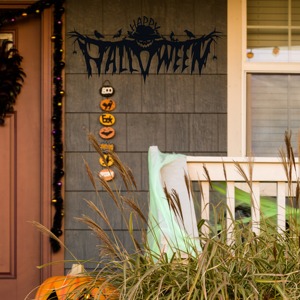 Décoration murale créative d'Halloween, décoration suspendue en métal effrayante pour la porte de la maison, décoration de fête, design à thème festif et saisonnier - Product Image 5