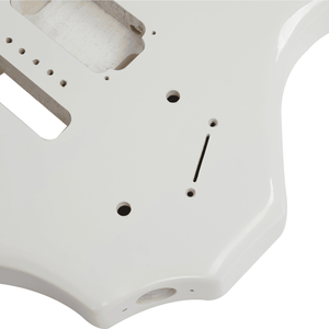 DIY Electric Guitar Kits 6-String Flame Shaped HSH Mahogany Body Maple Neck Accessories-White - Product Image 3