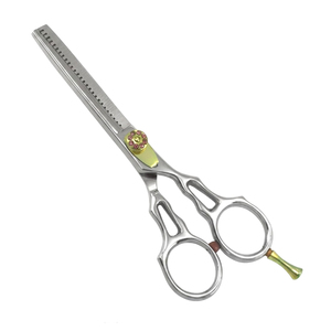 Ciseaux professionnels en acier inoxydable pour effiler les cheveux, 30 dents, poignée décalée pour droitiers, ciseaux de texture pour salon de coiffure - Product Image 1