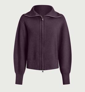 Suéter de Punto Acanalado para Mujer, Tipo Botones, Rayas Verticales, Jersey de Invierno, Top Suave y Transpirable, Prenda de Punto para Otoño - Product Image 4