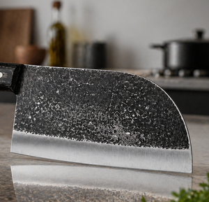 Couteau à découper ambidextre artisanal de 7 pouces en acier à haute teneur en carbone avec manche en bois et étui en cuir, compatible lave-vaisselle - Product Image 3