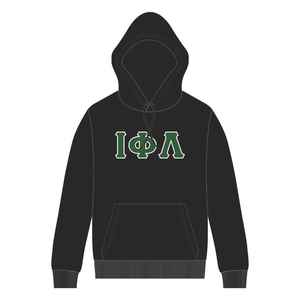 Sweat-shirt à capuche noir Iota Phi Lambda Sorority avec lettres grecques, vêtements décontractés pour femmes, pull à capuche de qualité supérieure - Product Image 1