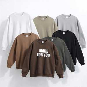 เสื้อสเวตเชิ้ตผู้ชายคุณภาพสูงขายส่ง ผ้าฝ้ายเฟรนช์เทอร์รี่ แขนยาว คอกลม น้ำหนัก 330 กรัม - Product Image 3