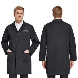 Unisex Wholesale Custom Cotton Medical Scrubs Protective Clothing with Buttons Pockets Long Sleeve Hospital Use Seamless Fusing - Product Image 5
