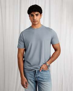 เสื้อยืดแขนสั้นผู้ชาย สไตล์มินิมอล สีพื้นเรียบ รับทำแบรนด์ ขายส่งจำนวนมาก - Product Image 1