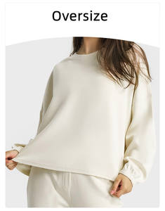 Camiseta Casual de Manga Larga para Mujer, Diseño Personalizado OEM, Transpirable, Tejido de Poliéster/Algodón, Corte Holgado, Color Sólido - Product Image 5