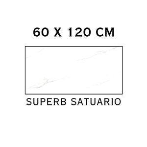 Azulejos de Porcelana Modernos Brillantes de 1200 x 600 para Sala de Estar, Azulejos de Porcelana Esmaltada SUPERB SATUARIO de 60x120 cm - Product Image 1