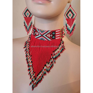 Collar de cuentas de semillas multicolor bohemio sostenible, venta al por mayor, collar de pulsera de cuentas de semillas de vidrio de 2mm con pendientes - Product Image 4