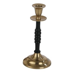 Porte-bougie en laiton noir et or de 8 pouces, support décoratif vintage en métal pour bougie de 8 pouces - Product Image 3
