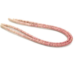 Cuentas Redondas Planas de Rodonita Natural |   Cuentas de Piedras Preciosas Bio Rosa Lisas al por Mayor |   Cadena de 15 pulgadas | Suministros para la Fabricación de Joyería - Product Image 3