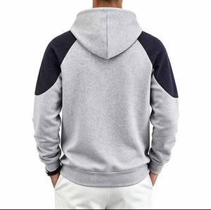 Sweat-shirt à capuche pour homme, manches raglan, couleur unie, décontracté, respirant, avec poche, vêtement d'hiver, coupe ajustée, en polaire tricotée, brodé - Product Image 2