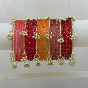 ชุด churiyan ไข่มุกแคชเมียร์อเนกประสงค์สำหรับงานแต่งงานชุดกำไลมุก & หินขนาดเล็กสำหรับผู้หญิง - Product Image 2