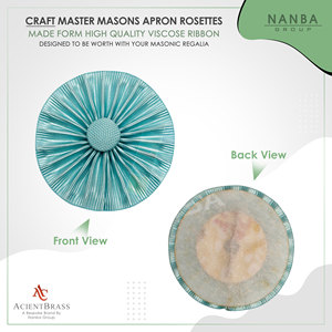 Masonic Regalia Rosettes for Special Occasions <b>Red</b> Colored <b>Ribbon</b> Rosettes for Regalia Inspectors - Product Image 2