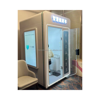 Huasheng Medical Doctorless Digital Health Booth Telemedicine Kiosk AI-Power Virtual Care Touchscreen untuk Penggunaan Umum Tenaga Surya API