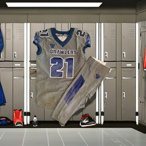 ชุดฝึกซ้อมอเมริกันฟุตบอลแบบปรับแต่งได้สำหรับผู้ใหญ่ แพ็คเกจพรีเมียม ระบายอากาศได้ดี แบบยูนิเซ็กซ์ คอวี สายรัดถอดได้ - Product Image 1