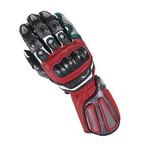 Gants de moto en cuir véritable Pyrotect, compatibles écran tactile, sportifs, respirants, ajustables, à doigts complets, avec cordon de serrage - Product Image 1