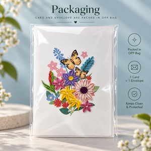 OEM/ODM <b>Butterfly</b> Floral <b>Garden</b> Quilling Card Vietnam Holiday Wholesale Artistic Handmade Greeting Card Envelope Paper Gift - Product Image 6