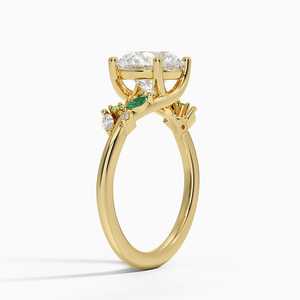 Anillo de Compromiso Arden Vintage con Tres Piedras, Corte Brillante, Moissanita, Detalles de Perla de Agua Dulce, Engaste de Plata, Certificado GRA - Product Image 2