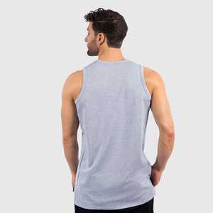 Camiseta sin Mangas de Alta Calidad Personalizada para Gimnasio, Cuello Redondo, Color Sólido, 100% Algodón, Camiseta Deportiva sin Mangas para Hombre - Product Image 3
